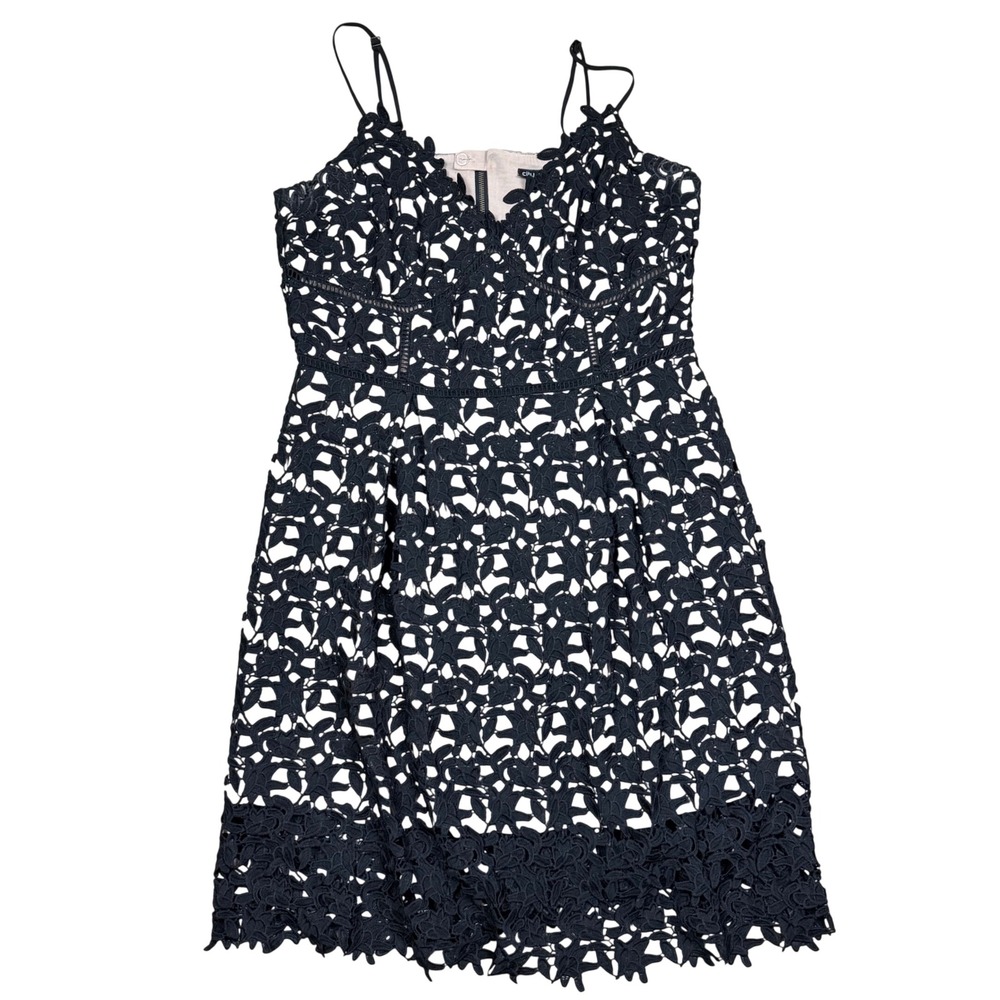 City Chic Black So Fancy Lace Fit & Flare Midi Dress Nude Lining Plus Size M 18 - Picture 2 of 12